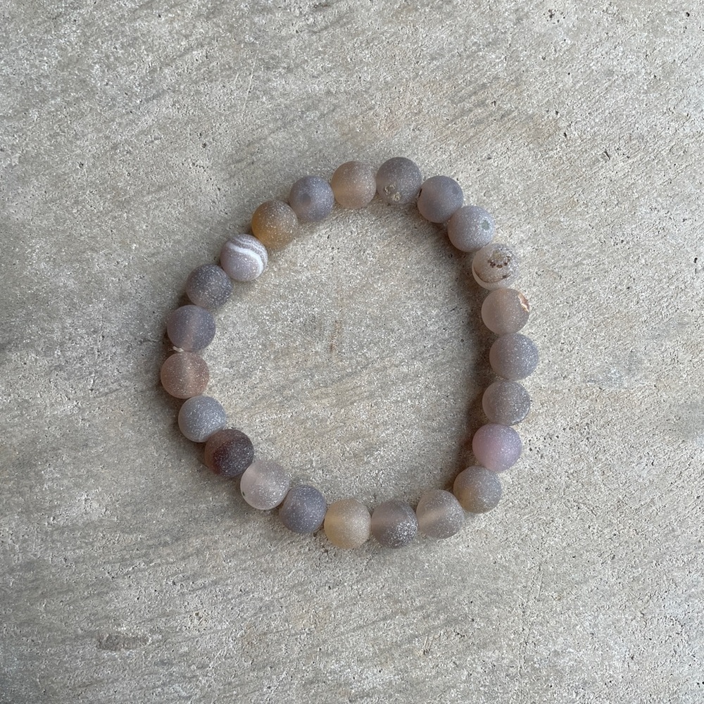 Rough Tumbled Agate Bracelet
